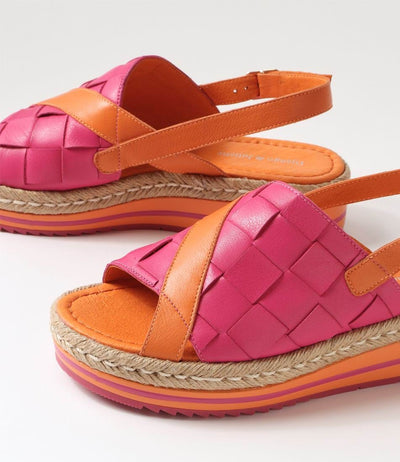 DJANGO & JULIETTE AMES ORANGE FUCHSIA - Women Sandals - Collective Shoes 