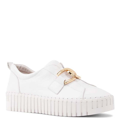 DJANGO & JULIETTE BAGE WHITE - Women Slip On - Collective Shoes 