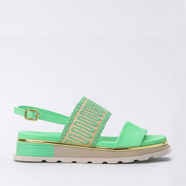 DJANGO & JULIETTE CORSETT LIME - Women Sandals - Collective Shoes 