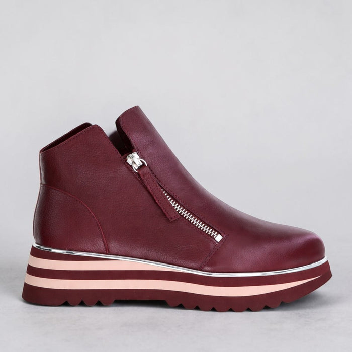 DJANGO & JULIETTE EVOL BURGUNDY - Women Boots - Collective Shoes 