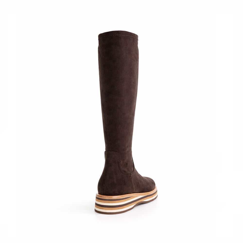 DJANGO & JULIETTE GESBIT CHOCO - Women High Boots - Collective Shoes 