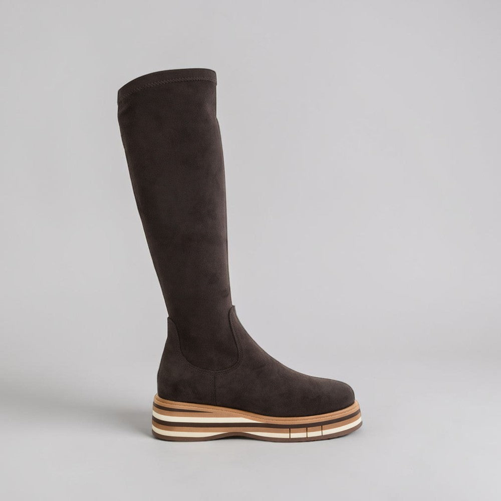 DJANGO & JULIETTE GESBIT CHOCO - Women High Boots - Collective Shoes 