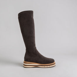 DJANGO & JULIETTE GESBIT CHOCO - Women High Boots - Collective Shoes 
