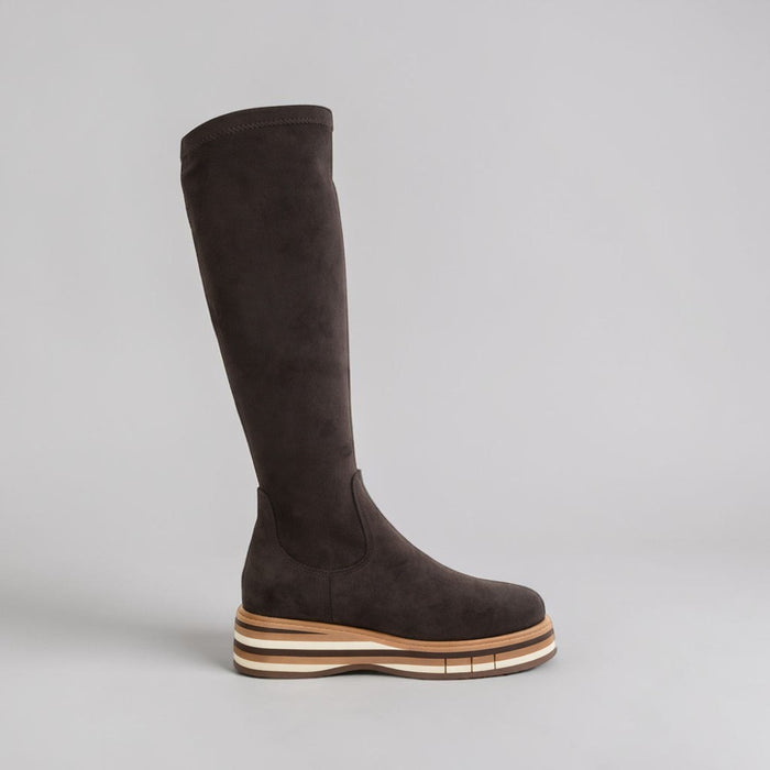 DJANGO & JULIETTE GESBIT CHOCO - Women High Boots - Collective Shoes 