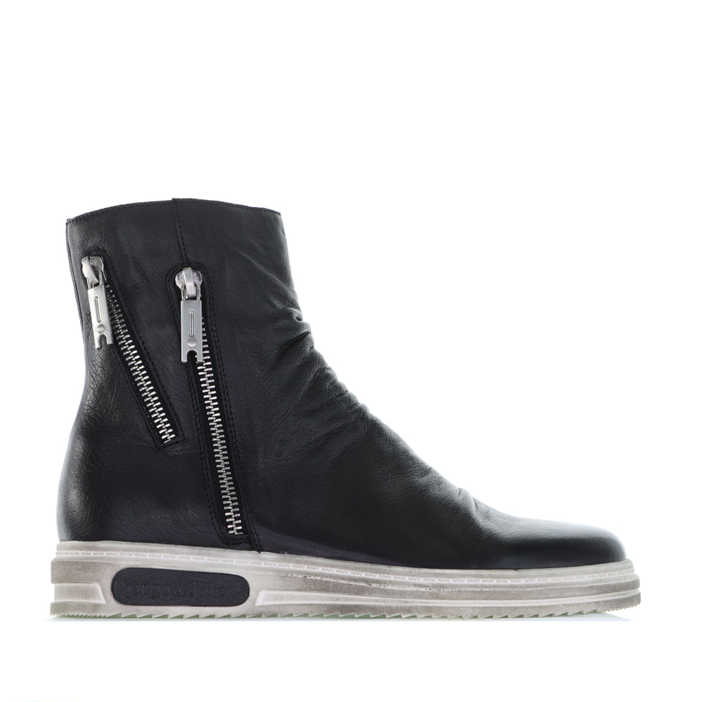 Teca Black Microsuede Boots - Django & Juliette