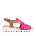Load image into Gallery viewer, DJANGO & JULIETTE MADIS FUCHSIA DK TAN - Women Sandals - Collective Shoes 
