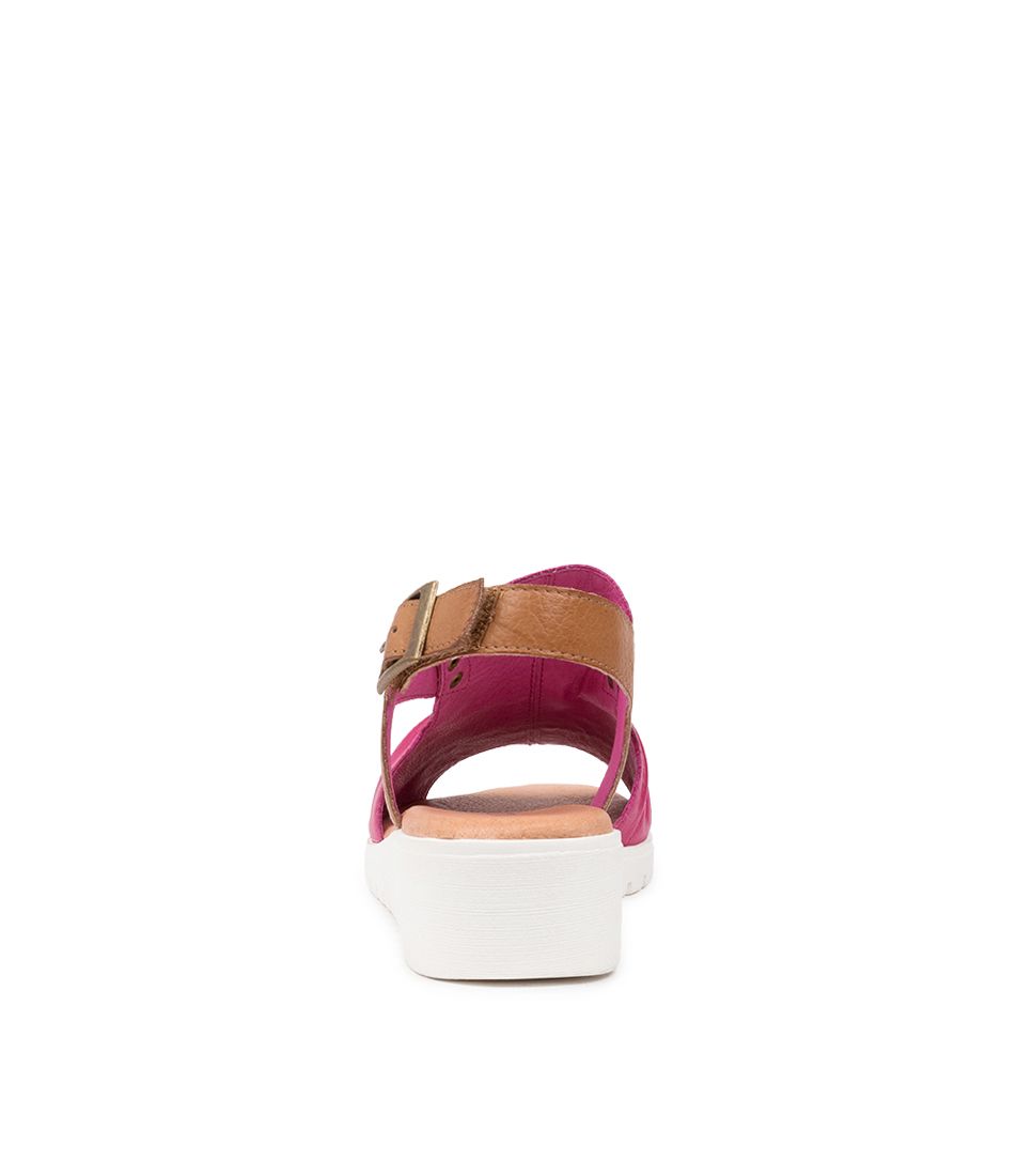 DJANGO & JULIETTE MADIS FUCHSIA DK TAN - Women Sandals - Collective Shoes 
