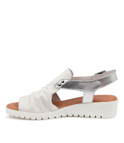 DJANGO & JULIETTE MADIS WHITE SILVER - Women Sandals - Collective Shoes 