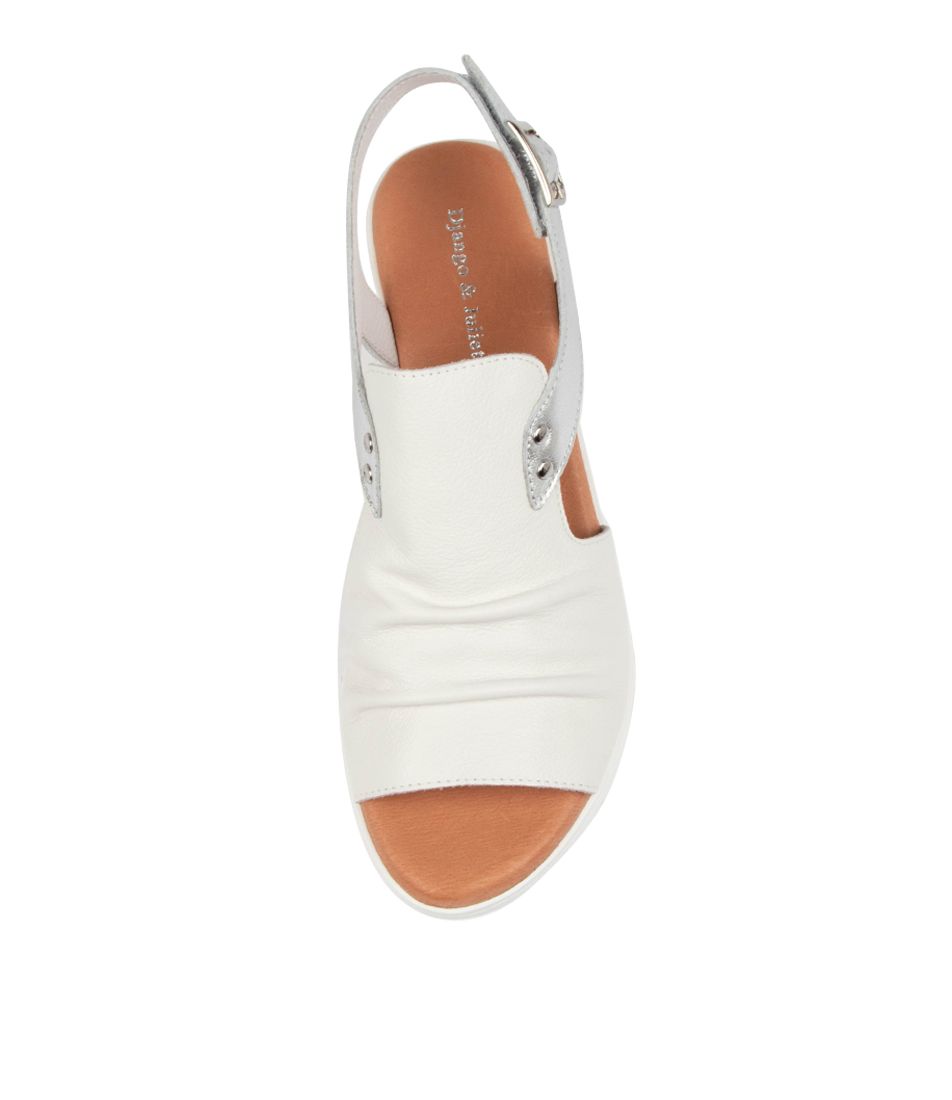 DJANGO & JULIETTE MADIS WHITE SILVER - Women Sandals - Collective Shoes 