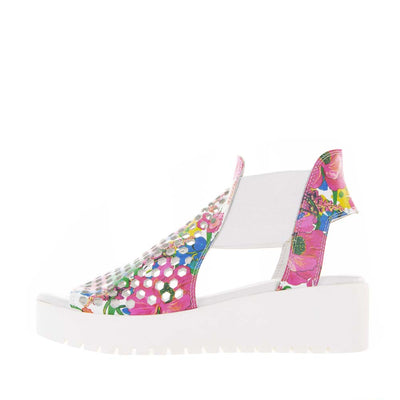 DJANGO & JULIETTE ODEYA WHITE FLOWERMANIA - Women Sandals - Collective Shoes 