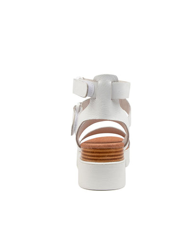 DJANGO & JULIETTE RHEAN WHITE NATURAL - Women Sandals - Collective Shoes 