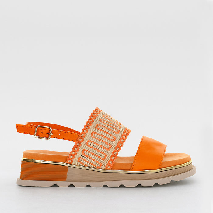 DJANGO & JULIETTE CORSETT ORANGE - Women Sandals - Collective Shoes 