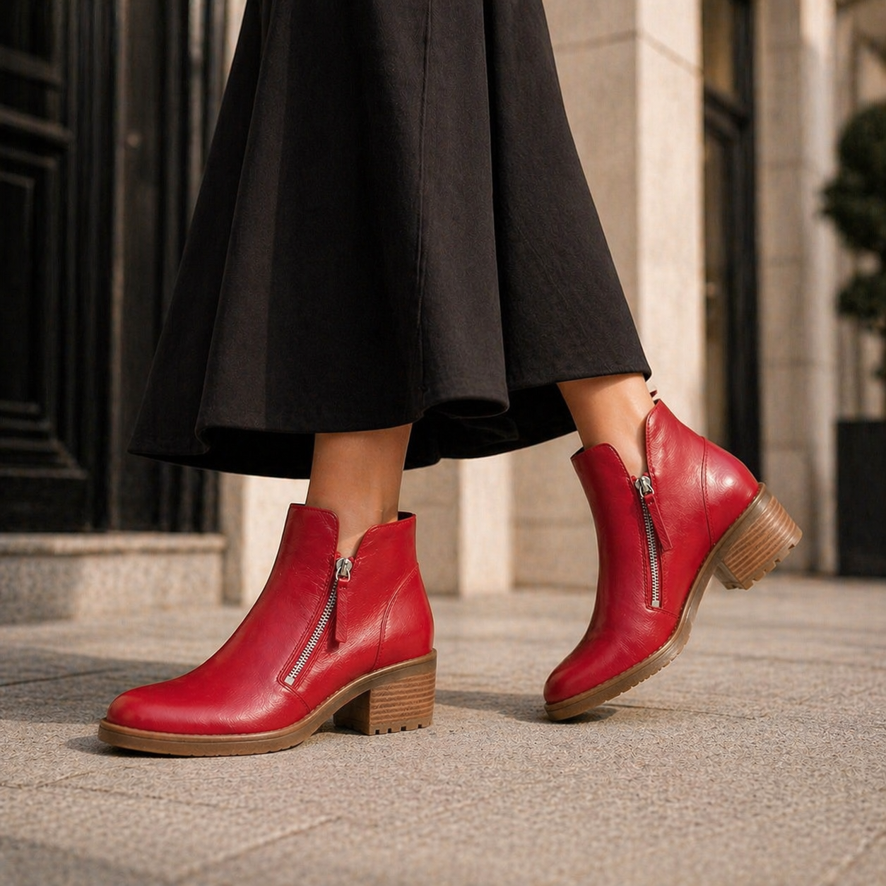 DJANGO & JULIETTE LETTICE RED - Women Boots - Collective Shoes 