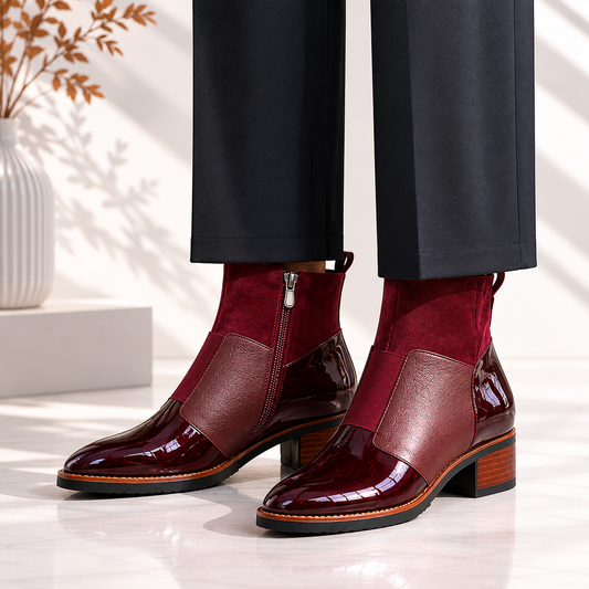 DJANGO & JULIETTE TRAIGS BURGUNDY - Women Boots - Collective Shoes 