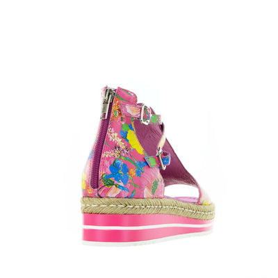 DJANGO & JULIETTE ALEXYS HOT PINK FLOWERMANIA - Women Sandals - Collective Shoes 