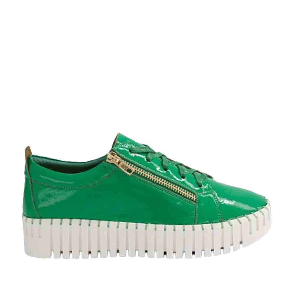 DJANGO & JULIETTE BUMP EMERALD PATENT - Women sneakers - Collective Shoes 
