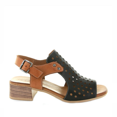 LE SANSA DOHA BLACK TAN - Women Sandals - Collective Shoes 