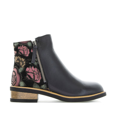 BRESLEY DUNGEON BLACK PINK ROSE - Women Boots - Collective Shoes 