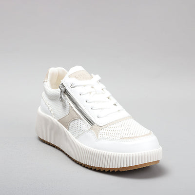 LESANSA DINA WHITE BEIGE - Women sneakers - Collective Shoes 