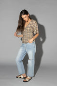 Load image into Gallery viewer, DRAMA THE LABEL VENICE TOP GROUND CHECK Women Tops, Blouses, Cami's & Tee's - Zeke Collection NZ
