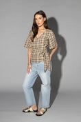 Load image into Gallery viewer, DRAMA THE LABEL VENICE TOP GROUND CHECK Women Tops, Blouses, Cami's & Tee's - Zeke Collection NZ
