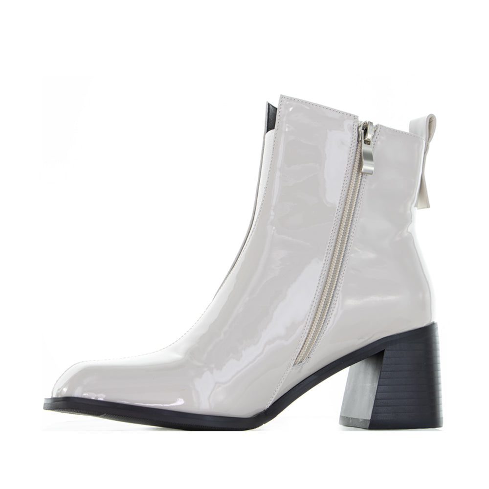 MILA RAINE EARTH MUSHROOM PATENT - Women boots - Collective Shoes 
