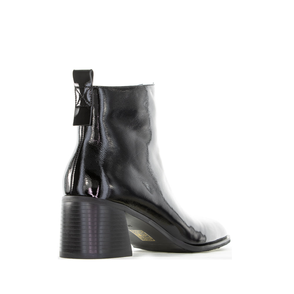 MILA RAINE EARTH BLACK PATENT - Women boots - Collective Shoes 
