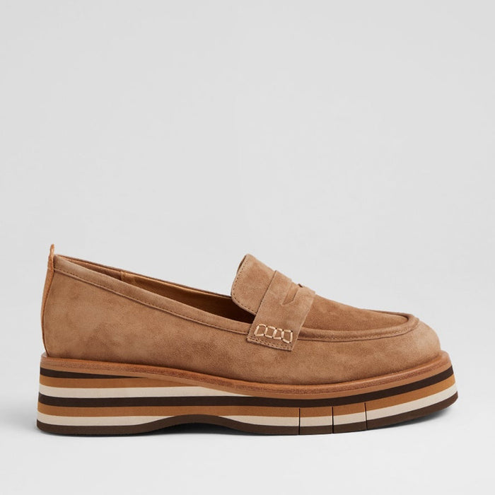 DJANGO & JULIETTE GLAMMS LT CHOCO - Women Loafers - Collective Shoes 
