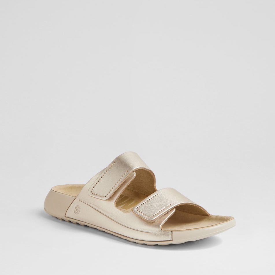 ECCO COZMO PURE WHITE GOLD FOIL - Women slippers - Collective Shoes 