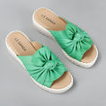 Load image into Gallery viewer, LE SANSA EUDORE FERN GREEN - Women Slides - Collective Shoes 
