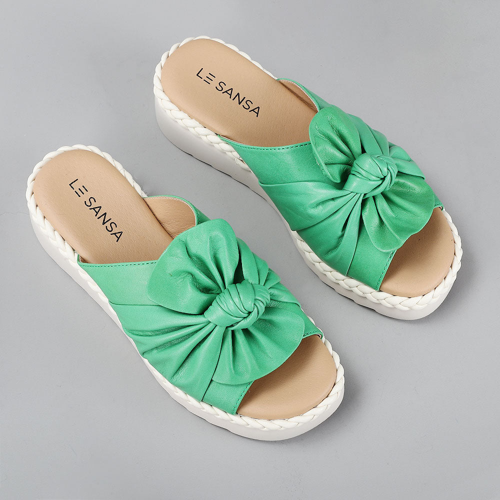 LE SANSA EUDORE FERN GREEN - Women Slides - Collective Shoes 