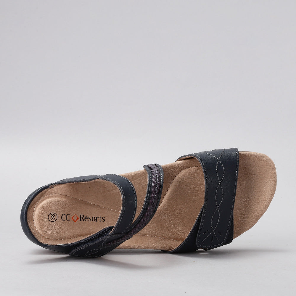 CC RESORTS FERRO NAVY - Women Sandals - Collective Shoes 