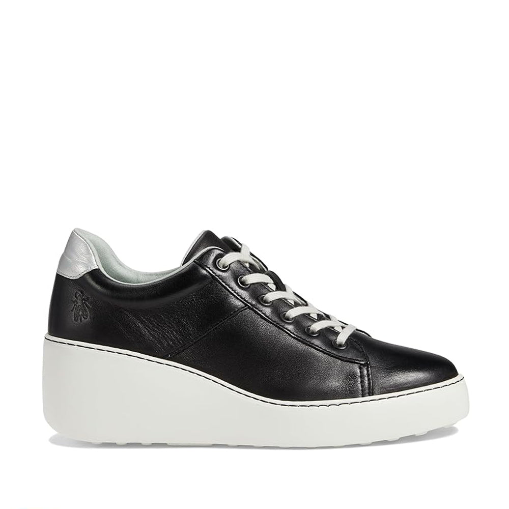 FLY LONDON DELF BLACK - Women Wedge - Collective Shoes 