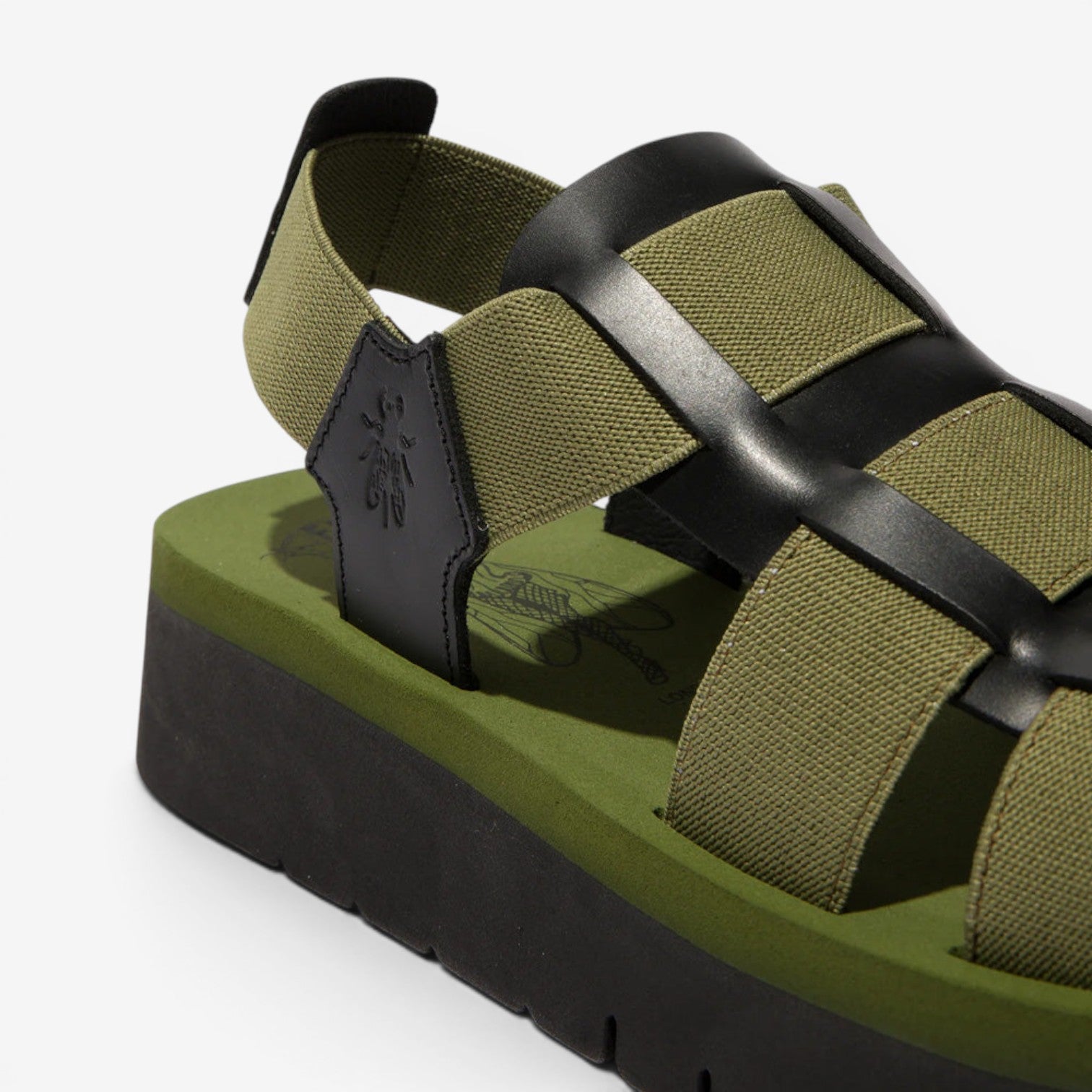 FLY LONDON SAMB BLACK ARMY GREEN