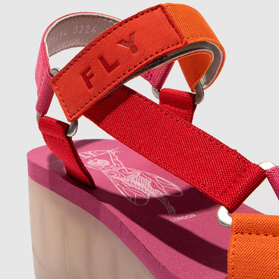 FLY LONDON YEFA DEVIL RED MULTICOLOR VIOLET