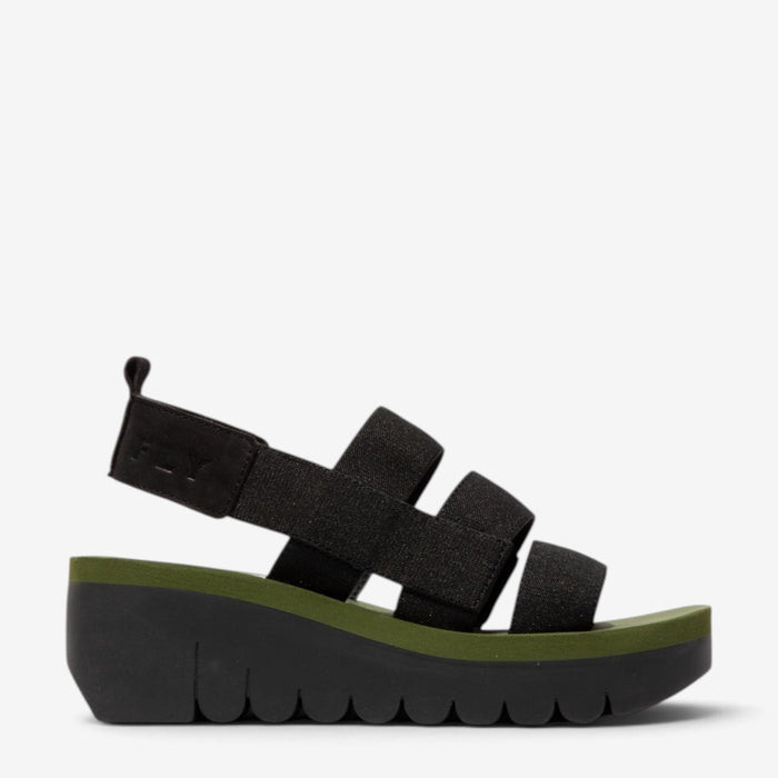 FLY LONDON YERE BLACK ARMY GREEN