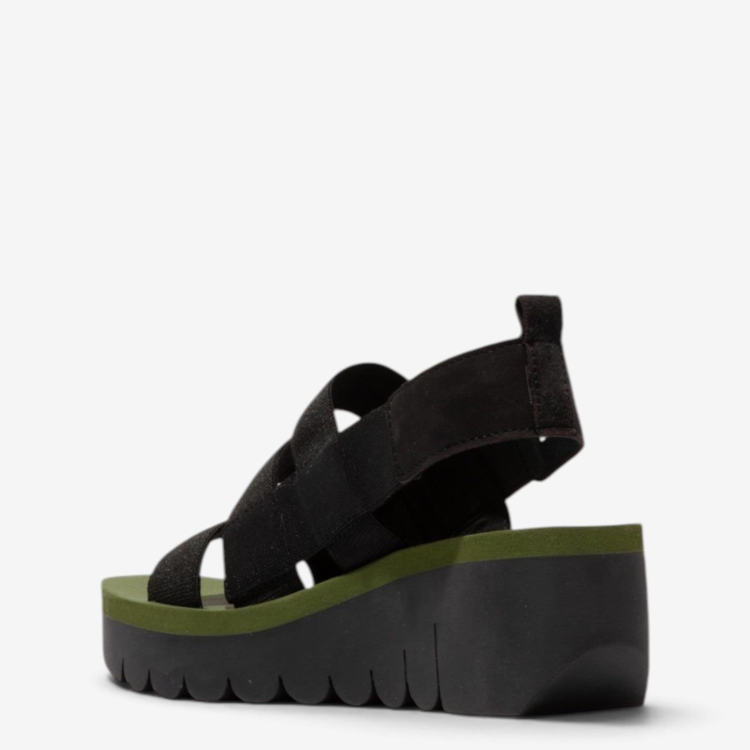 FLY LONDON YERE BLACK ARMY GREEN