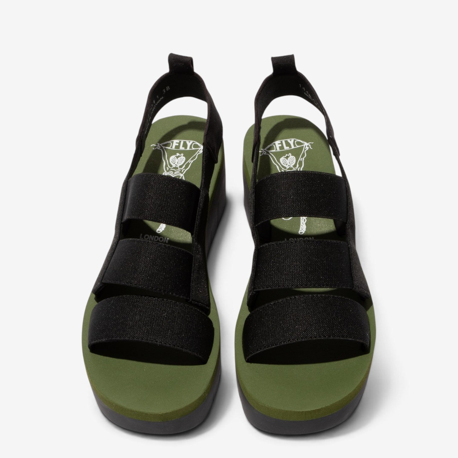 FLY LONDON YERE BLACK ARMY GREEN