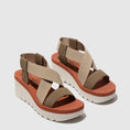 Load image into Gallery viewer, FLY LONDON YABI MILITARY BEIGE BLACK - Women Sandals - Collective Shoes 

