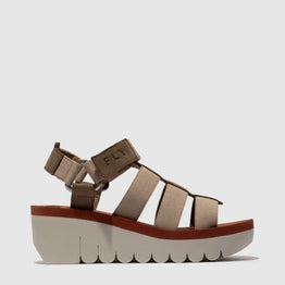 FLY LONDON YOJI MILITARY BEIGE BRICK - Women Sandals - Collective Shoes 