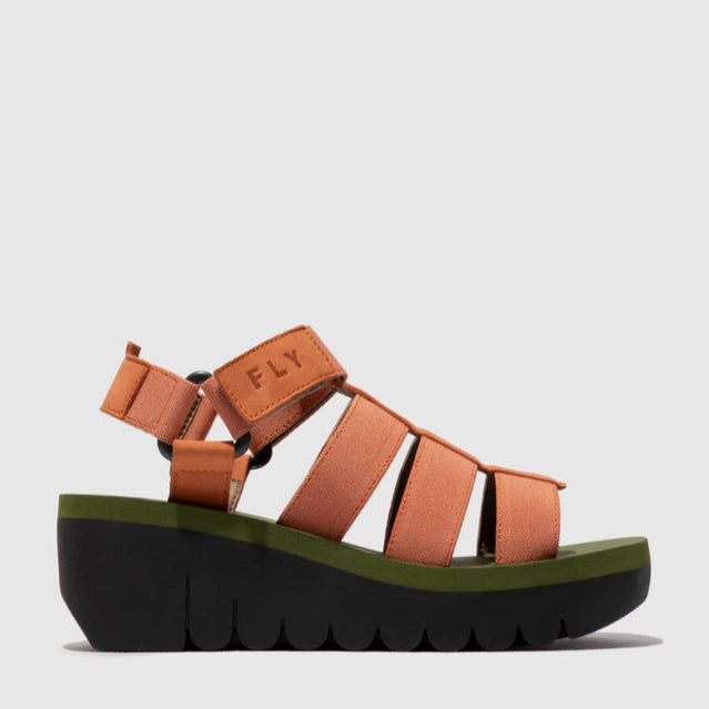 FLY LONDON YOJI TEA ROSE ARMY GREEN - Women Sandals - Collective Shoes 