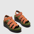 Load image into Gallery viewer, FLY LONDON YOJI TEA ROSE ARMY GREEN - Women Sandals - Collective Shoes 

