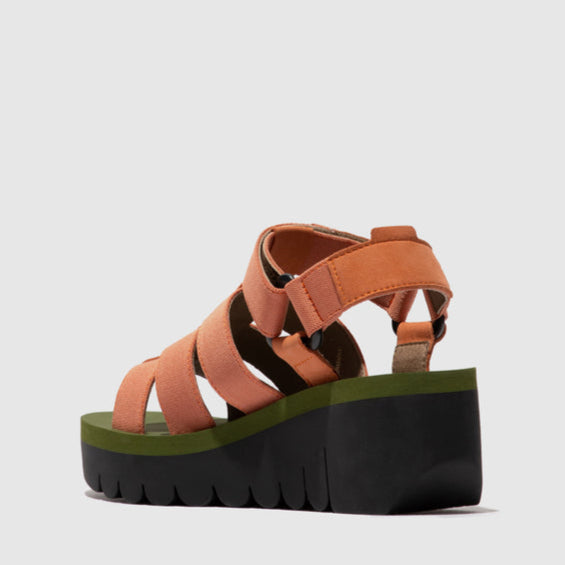 FLY LONDON YOJI TEA ROSE ARMY GREEN - Women Sandals - Collective Shoes 
