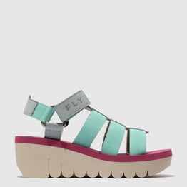 FLY LONDON YOJI SKY BLUE SPEARMINT LILAC - Women Sandals - Collective Shoes 