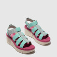 Load image into Gallery viewer, FLY LONDON YOJI SKY BLUE SPEARMINT LILAC

