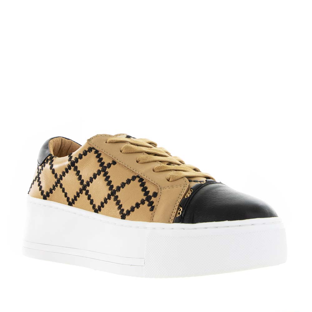 ALFIE & EVIE FRANKIE BLACK CAMEL - Women sneakers - Collective Shoes 