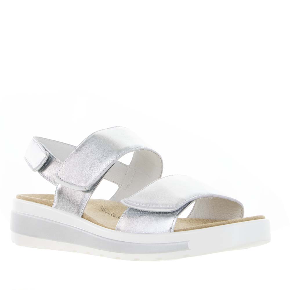 ZIERA GARLIN SILVER WHITE - Women Sandals - Collective Shoes 