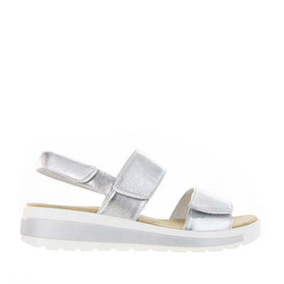 ZIERA GARLIN SILVER WHITE - Women Sandals - Collective Shoes 