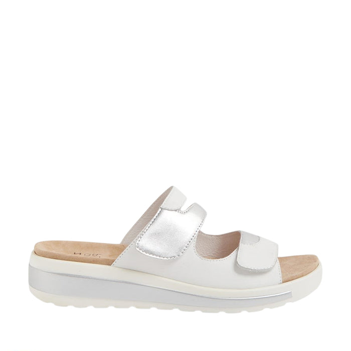ZIERA GENRA WHITE SILVER - Women Mules - Collective Shoes 