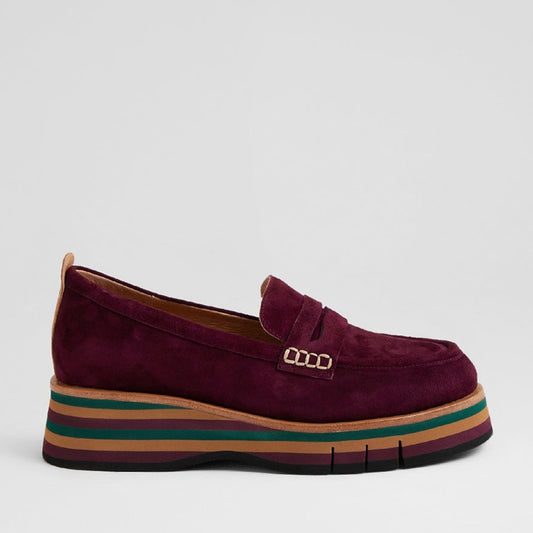 DJANGO & JULIETTE GLAMNS BURGUNDY - Women Loafers - Collective Shoes 